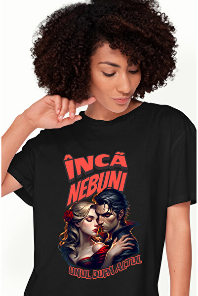 StoryGift Romania Tricou Femei Cuplu Indragostit, Text Inca Nebuni Unul Dupa ...