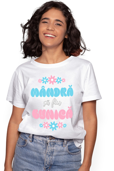 StoryGift Romania Tricou Femei Mandra Sa Fiu Bunica Familie Nepot Nepoata Cu ...