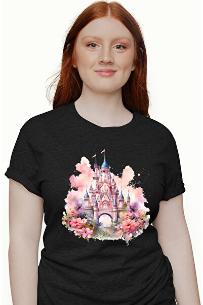 StoryGift Romania Tricou Femei Cu Palatul Disney, Ilustratie, Flori, Pete De ...