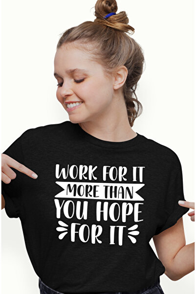 StoryGift Romania Tricou Femei Cu Mesaj Motivational "work For It More Than Y...