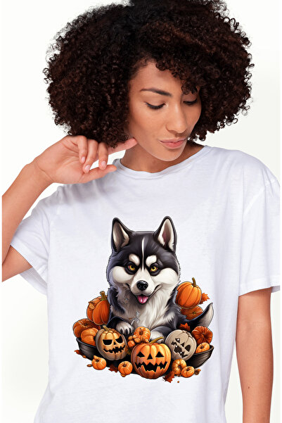 StoryGift Romania Tricou Femei Cu Un Catel Malamut De Alaska, Ilustratie, Dov...