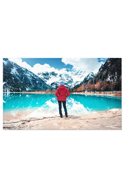 StoryGift Romania Tablou Canvas - Explorand Peisaje Montane: Fata In Muntii D...