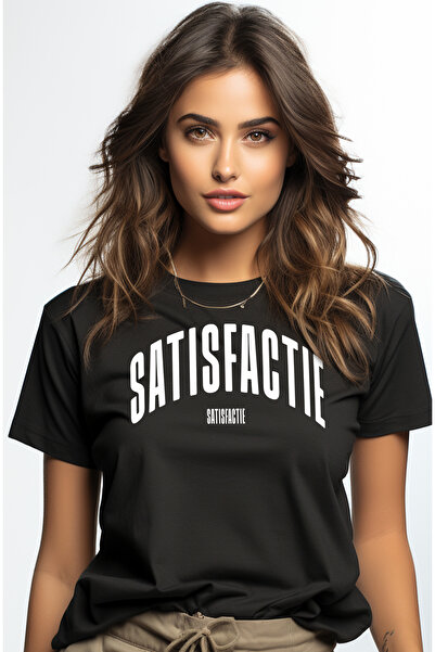 StoryGift Romania Tricou Femei Cuvantul Satisfactie, Motivational, Self Help,...