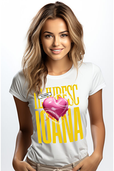 StoryGift Romania Tricou Femei Te Iubesc Ioana, Dragoste, Inima, Iubire, Sfan...