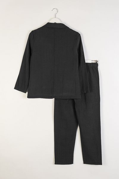 DMB BOYS & GIRLS Boy's 3Pcs Set Pants Tshirt Jacket Cotton Linen Suit