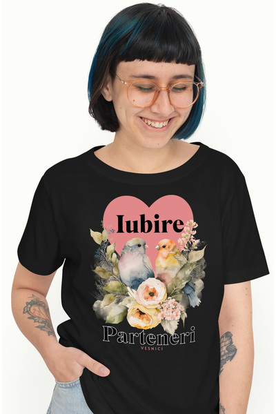 StoryGift Romania Tricou Femei Doua Pasari Parteneri Pe Viata Cu Imprimeu Pe ...