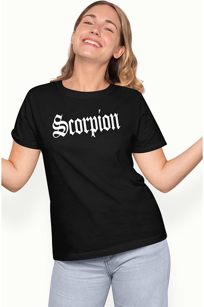 StoryGift Romania Tricou Femei Scorpion, Mesaj Motivational, Cuvant, Text Inspirational, Self Care Blk_l