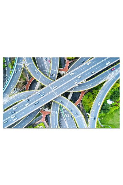 StoryGift Romania Tablou Canvas - Shanghai De Sus: Intersectii, Drumuri Si Miscare Urbana