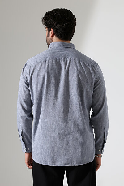 Corradeo Giyim New Season Oversize Cut Long Sleeve Cotton Linen Men's Shirt