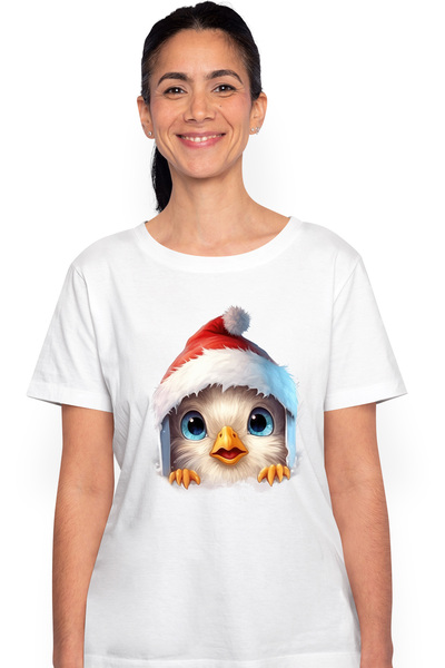 StoryGift Romania Tricou Femei Cu Un Puisor Putin Speriat, Ilustratie, Caciul...