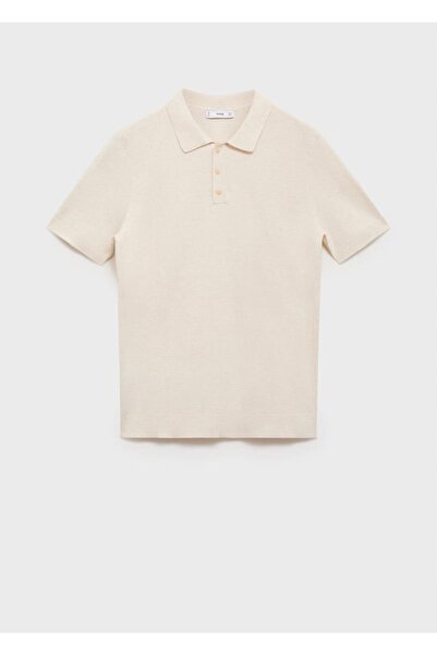 MANGO Man İnce triko pamuklu polo gömlek