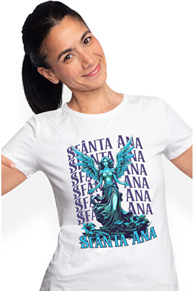 StoryGift Romania Tricou Femei Femei Inger Zi Onomastica Sfanta Ana Eleganta Si Sarbatoare Cu Impr Wht_m