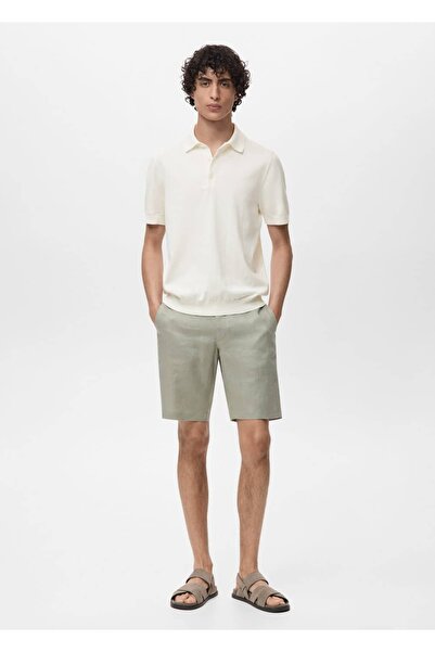 MANGO Man Tricou polo subțire din bumbac 100%.