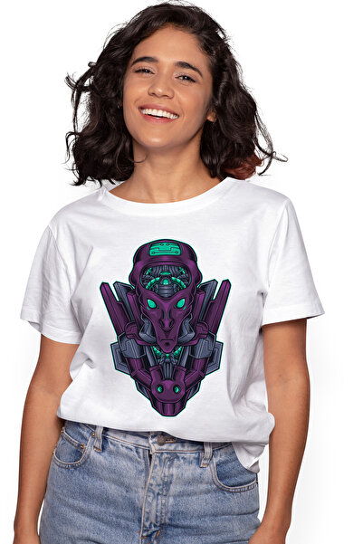 StoryGift Romania Tricou Femei Cu Extraterestru, Mecha, Robot, Cabluri, Sci F...