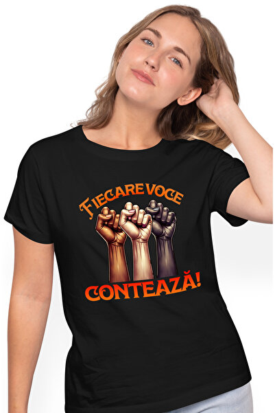 StoryGift Romania Tricou Femei Maini Femei Solidaritatea Text Inspirational F...