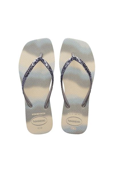 Havaianas Slim Square Glitter Women's Beige Slippers 4149417