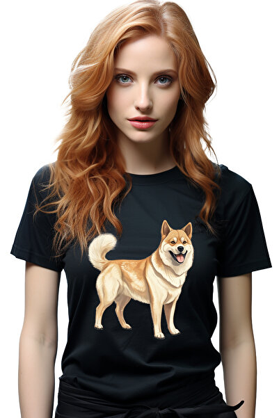 StoryGift Romania Tricou Femei Cu Un Caine Vesel, Sprinten, Ilustratie, Pentr...