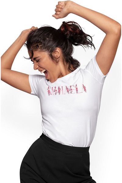 StoryGift Romania Tricou Femei Cu Numele Mihaela, Floral, Colorat, Creativ, Frumos, Unicat, Cu Im Wht_m