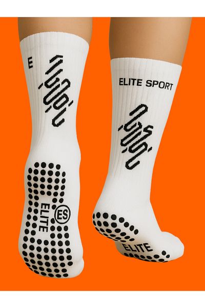 Shuttle Park Ειδική σειρά Unisex Λευκή αντιολισθητική σόλα πετσέτας σιλικόνης χωρίς ραφή Άνετη αθλητική κάλτσα
