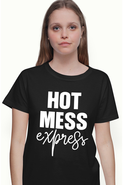 StoryGift Romania Tricou Femei Cu Textul In Engleza "hot Mess Express" - Deza...