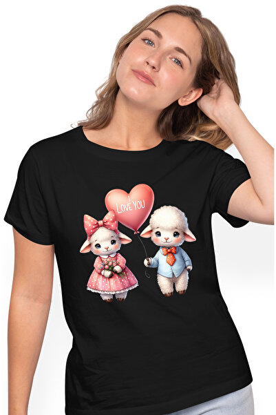 StoryGift Romania Tricou Femei Cu O Oita Si Un Berbec, Ilustratie, Imbujorati...