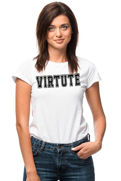 StoryGift Romania Tricou Femei Virtute, Mesaj Motivational, Text Inspirational, Self Care, Cu Imp Wht_l 1