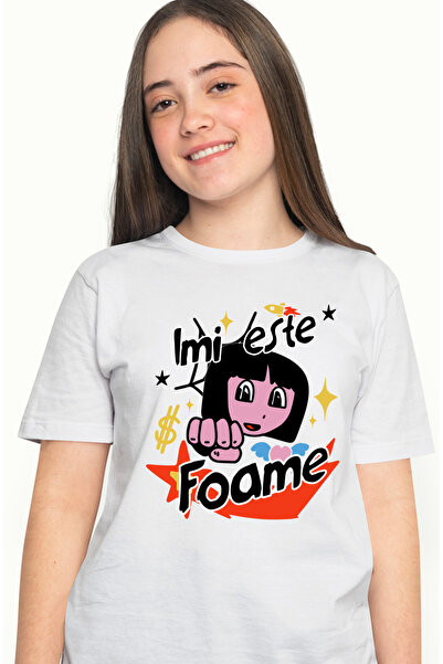 StoryGift Romania Tricou Femei Fata Desene Animate Text Imi E Foame Mancare C...