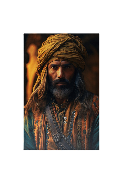 StoryGift Romania Tablou Canvas: Portret Bărbat Cu Turban Pe Cap- Personaj Pi...