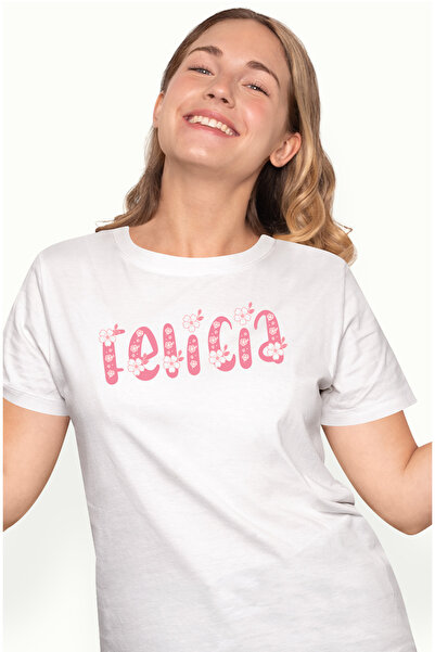 StoryGift Romania Tricou Femei Cu Numele Felicia, Flori, Colorat, Roz, Dragut...