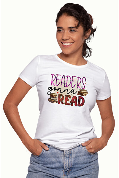 StoryGift Romania Tricou Femei Cu Mesajul "readers Gonna Read", Carte, Ilustr...