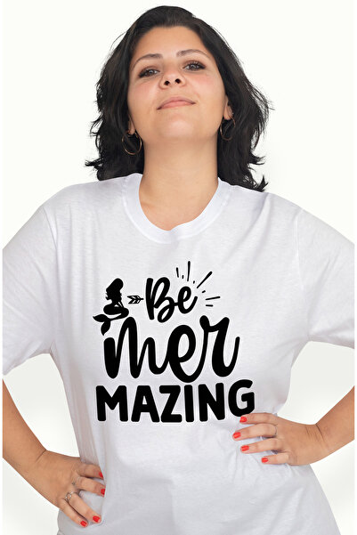 StoryGift Romania Tricou Femei Cu Sirena Si Mesajul "be Mer Mazing" - Fii Uim...
