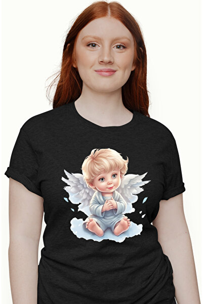 StoryGift Romania Tricou Femei Cu Un Bebelus Cu Aripi De Ingeras, Ilustratie,...