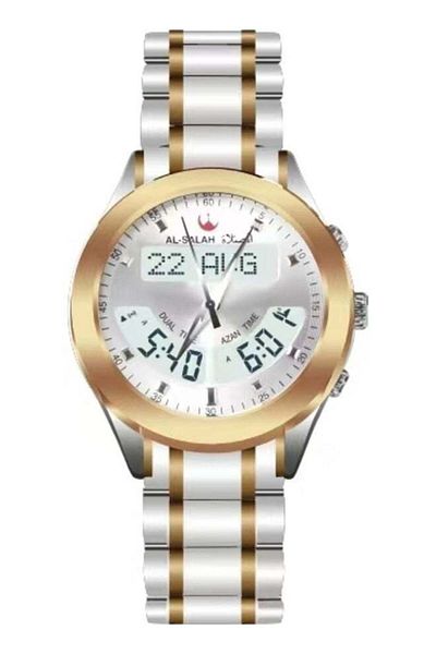 al salah watch Al Salah Luxury Islamic Prayer Watch For Azan And Prayer Times, Stainless Steel