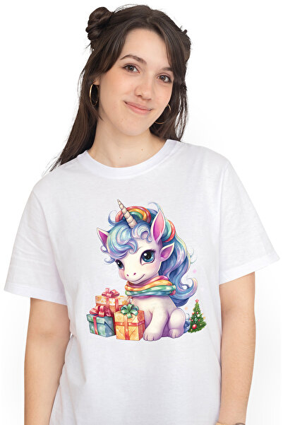 StoryGift Romania Tricou Femei Cu Un Unicorn Vesel, Ri, Brad De Craciun, Bucu...
