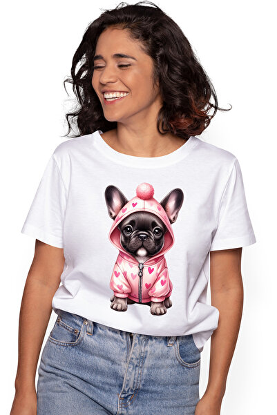 StoryGift Romania Tricou Femei Cu Un Catel Tristut Care Poarta Un Hanorac Cu ...