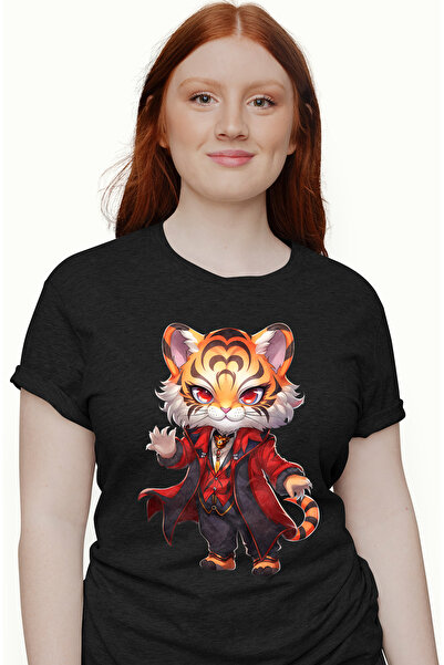 StoryGift Romania Tricou Femei Cu Un Tigru Cu Ochii Insangerati, Ilustratie, ...