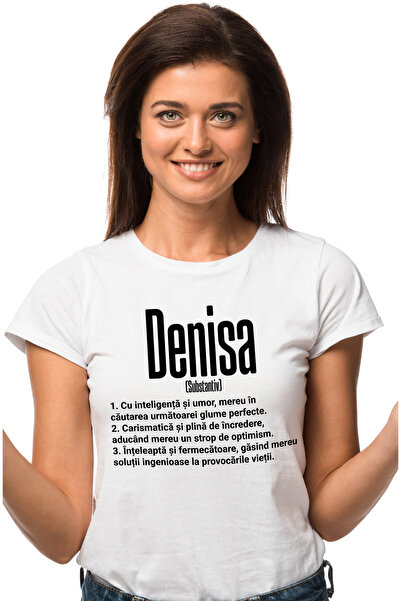 StoryGift Romania Tricou Femei Cu Numele Denisa, si Mesaj Motivational, Glume...