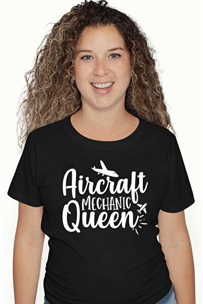 StoryGift Romania Tricou Femei Cu Avioane Si Textul In Engleza "aircraft Mech...