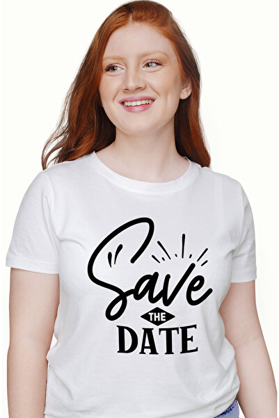 StoryGift Romania Tricou Femei Cu Textul In Limba Engleza "save The Date" - S...