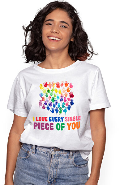 StoryGift Romania Tricou Femei Cu Mesajul "i Love Every Single Piece Of You" ...