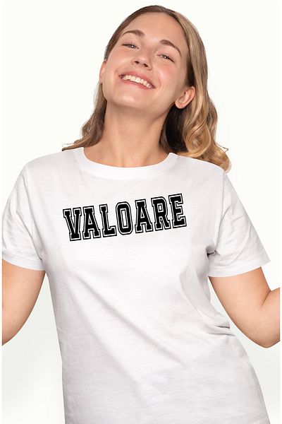 StoryGift Romania Tricou Femei Valoare, Mesaj Motivational, Text Inspirational, Self Care, Cu Imp Wht_l