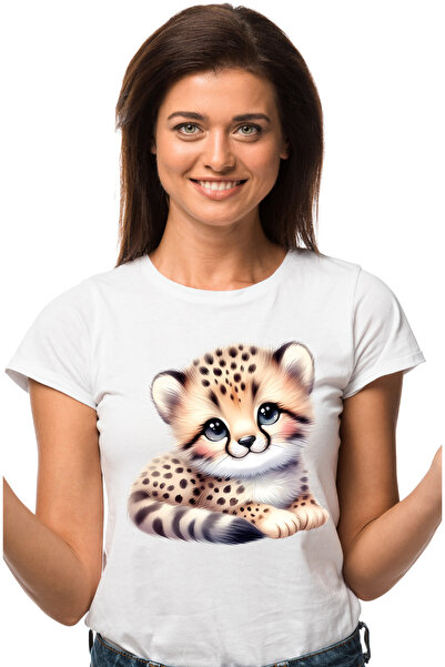StoryGift Romania Tricou Femei Cu O Femela Ghepard, Micuta, Ilustratie, Imbuj...