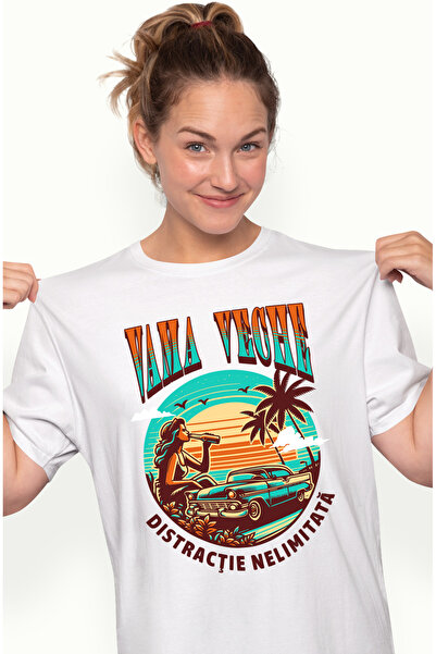 StoryGift Romania Tricou Femei Vama Veche - Distractie Nelimitata Vintige Tan...