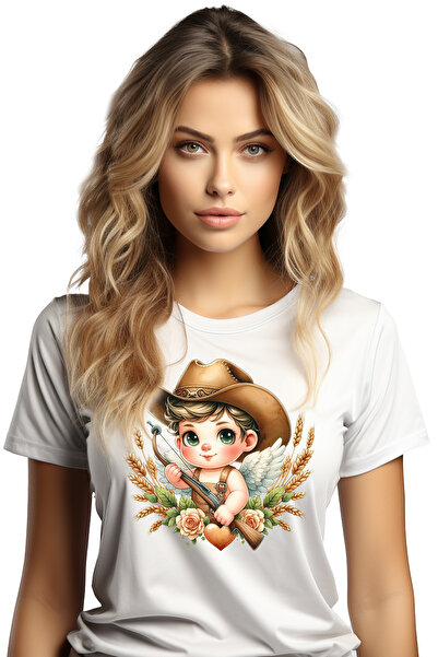 StoryGift Romania Tricou Femei Cu Un Bebelus Cu Aripi, Ilustratie, Palarie De...