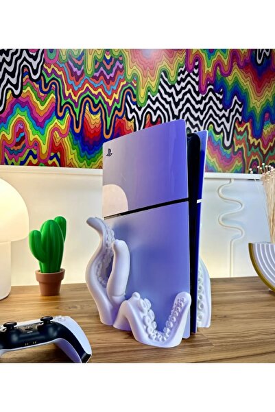 Goplast Premium Ps5 Slim Playstation 5 Slim CD DİSK VERSİYON UYUMLU Ahtapot Dikey Tentacle Vertical Stand