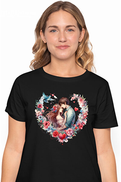 StoryGift Romania Tricou Femei Cu O Femeie Si Un Barbat, Cuplu, Apropiati, In...