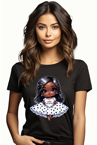 StoryGift Romania Tricou Femei Cu O Fetita De Culoare Care Tine O Inimioara P...