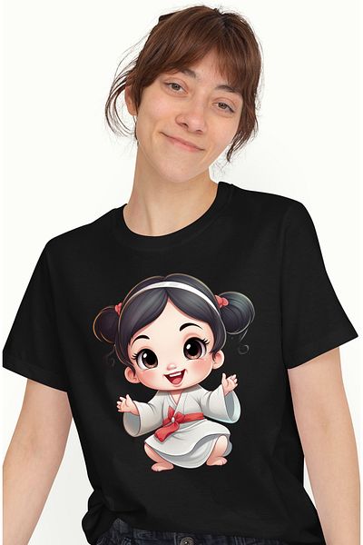 StoryGift Romania Tricou Femei Cu O Fetita Vesela, Ilustratie, Dragalasa, Jucausa, Antrenament De Blk_l