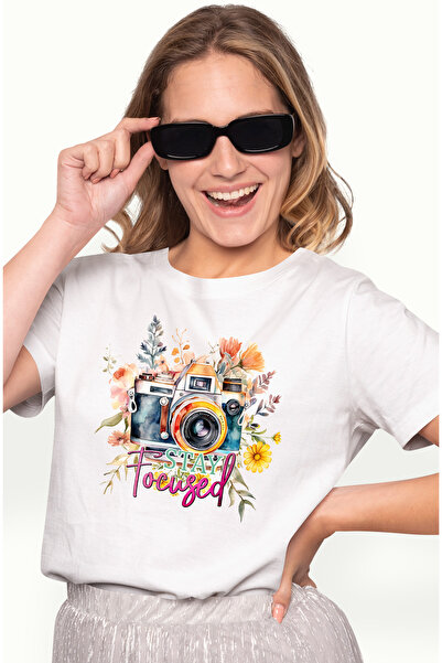 StoryGift Romania Tricou Femei Cu Un Aparat De Fotografiat Cu Mesajul "stay F...
