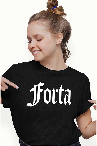 StoryGift Romania Tricou Femei Forta, Mesaj Motivational, Cuvant, Text Inspirational, Self Care, Blk_l
